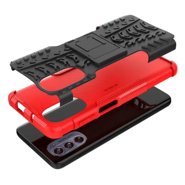 STAND Extra odolný obal Motorola Moto G62 5G červený