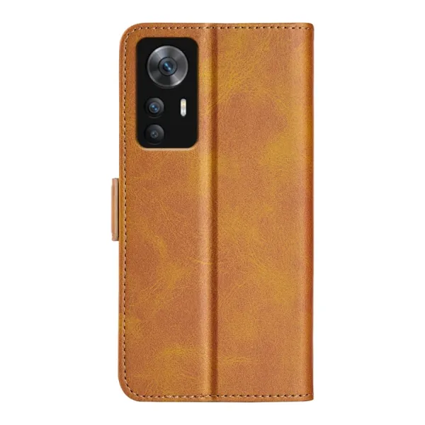 SIDE Peňaženkové puzdro pre Xiaomi 12T / 12T Pro svetlohnedé