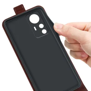 Vyklápacie puzdro Xiaomi 12T / 12T Pro hnedé