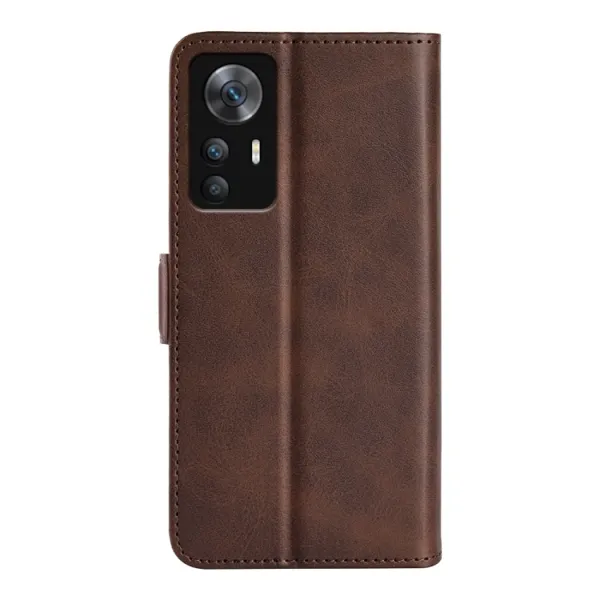 SIDE Peňaženkové puzdro pre Xiaomi 12T / 12T Pro tmavohnedé