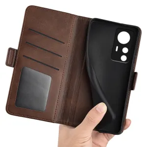 SIDE Peňaženkové puzdro pre Xiaomi 12T / 12T Pro tmavohnedé