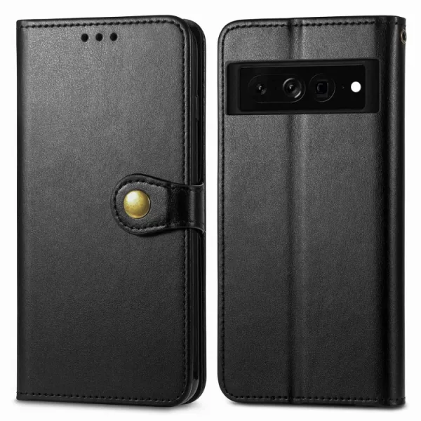 LEATHER BUCKLE Peňaženkový obal Google Pixel 7 čierny