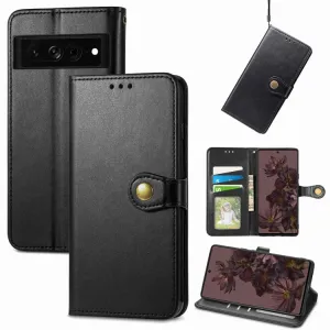 LEATHER BUCKLE Peňaženkový obal Google Pixel 7 čierny