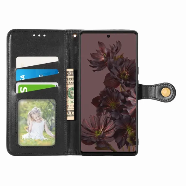 LEATHER BUCKLE Peňaženkový obal Google Pixel 7 čierny