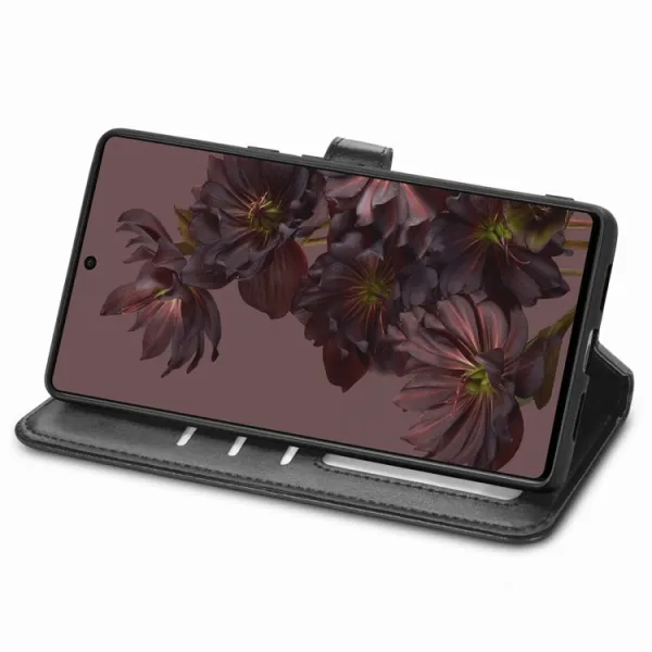 LEATHER BUCKLE Peňaženkový obal Google Pixel 7 čierny