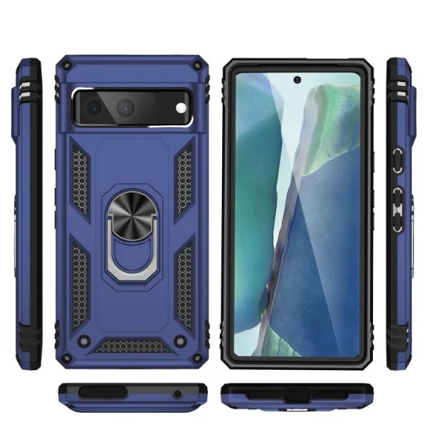 RING Obal s držiakom pre Google Pixel 7 modrý