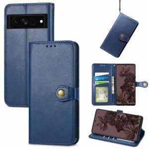 LEATHER BUCKLE Peňaženkový obal Google Pixel 7 modrý