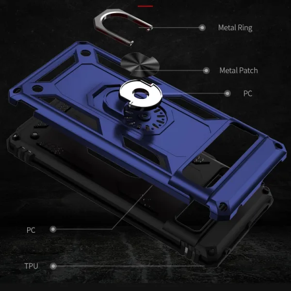 RING Obal s držiakom pre Google Pixel 7 modrý