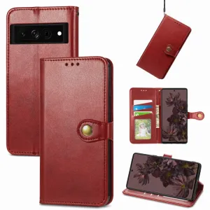 LEATHER BUCKLE Peňaženkový obal Google Pixel 7 červený