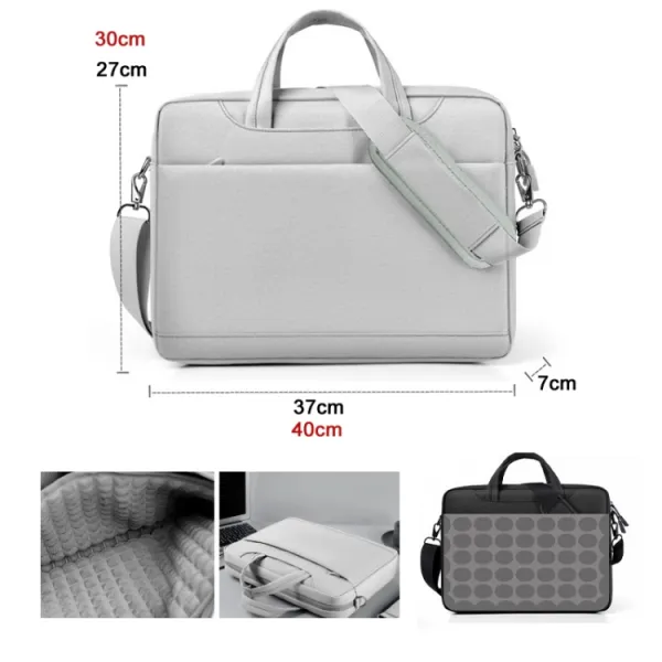 CUSHION Taška pre notebook s uhlopriečkou do 16" čierna