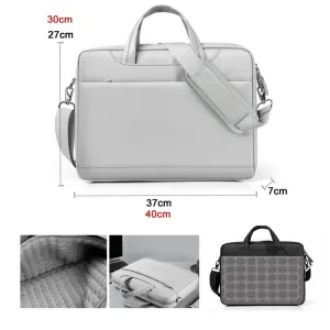 CUSHION Taška pre notebook s uhlopriečkou do 16" čierna
