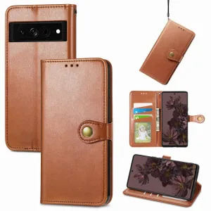 LEATHER BUCKLE Peňaženkový obal Google Pixel 7 hnedý