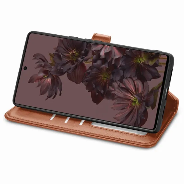 LEATHER BUCKLE Peňaženkový obal Google Pixel 7 hnedý