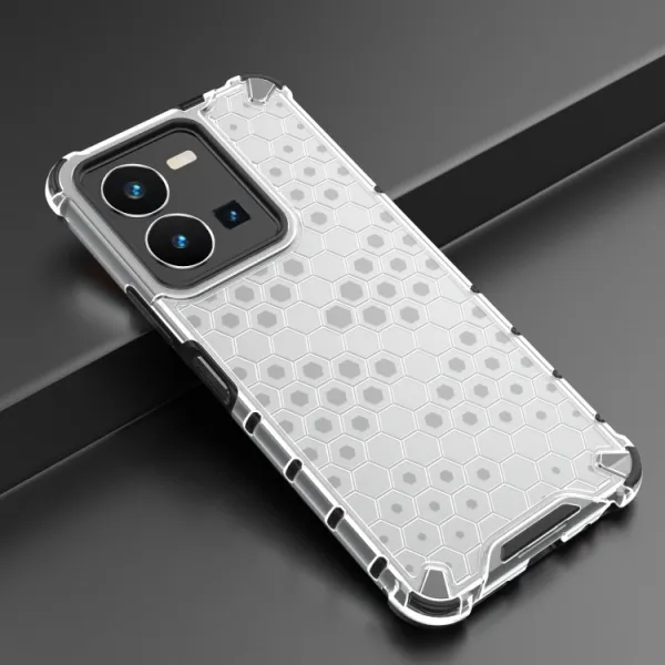 HONEYCOMB Ochranný kryt Vivo Y35 biely