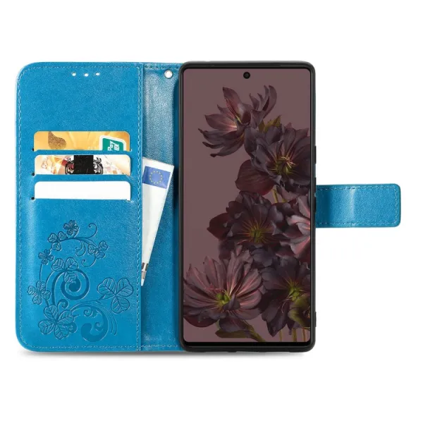 ART FLOWERS Peňaženkový kryt Google Pixel 7 modrý