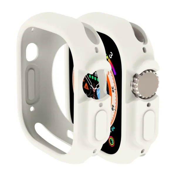 TPU HALF COVER Obal pre Apple Watch Ultra 1 / 2 / 3 49mm béžový