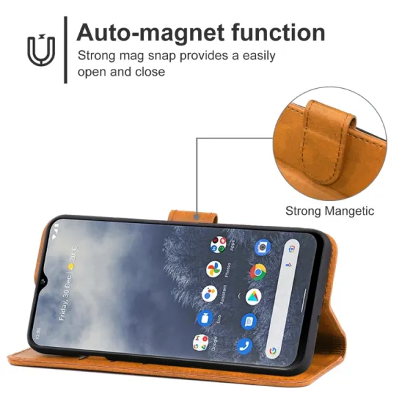 SMOOTH Peňaženkové puzdro pre Nokia G60 hnedý