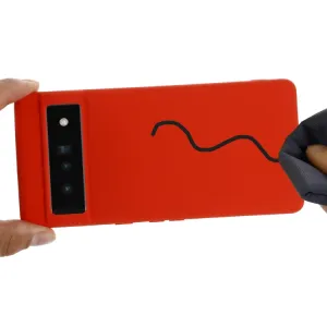 RUBBER Ochranný kryt pre Google Pixel 7 červený