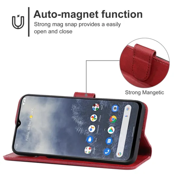 SMOOTH Peňaženkové puzdro pre Nokia G60 červený