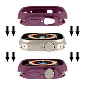 TPU HALF COVER Obal pre Apple Watch Ultra 1 / 2 / 3 49mm bordový