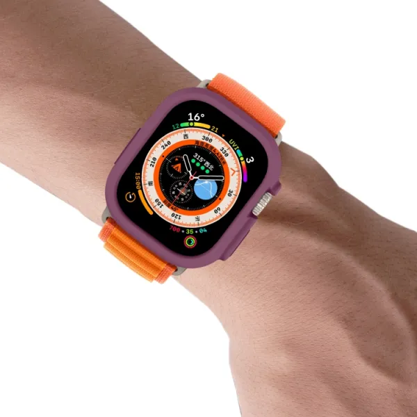 TPU HALF COVER Obal pre Apple Watch Ultra 1 / 2 / 3 49mm bordový
