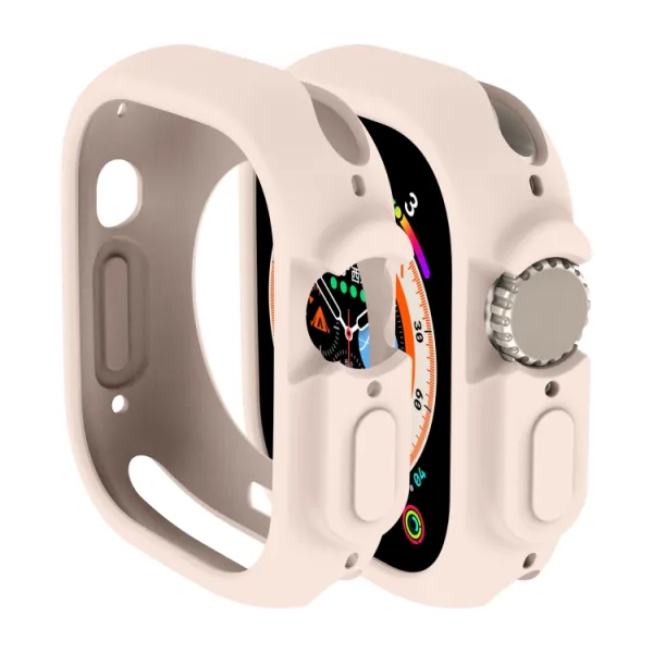 TPU HALF COVER Obal pre Apple Watch Ultra 1 / 2 / 3 49mm svetloružový