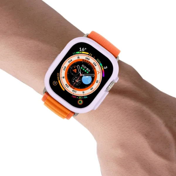 TPU HALF COVER Obal pre Apple Watch Ultra 1 / 2 / 3 49mm fialový