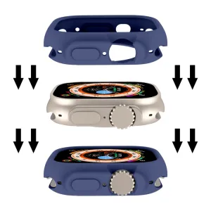 TPU HALF COVER Obal pre Apple Watch Ultra 1 / 2 / 3 49mm tmavomodrý