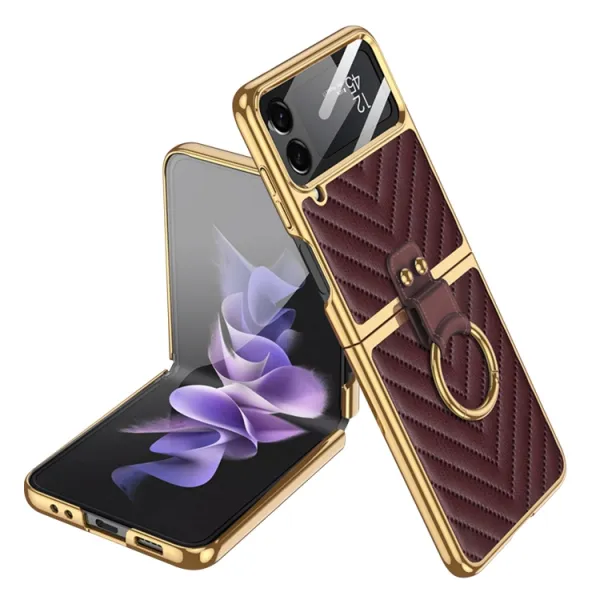 GKK ARROW Kryt s držiakom pre Samsung Galaxy Z Flip4 5G bordový