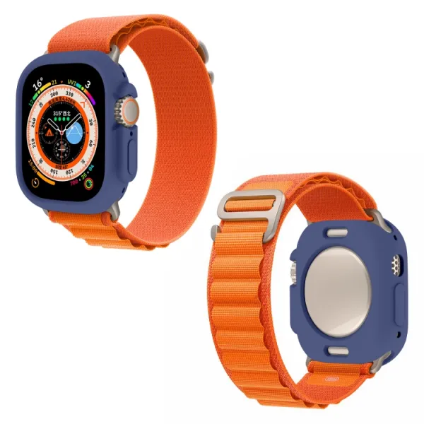 TPU HALF COVER Obal pre Apple Watch Ultra 1 / 2 / 3 49mm tmavomodrý