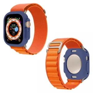 TPU HALF COVER Obal pre Apple Watch Ultra 1 / 2 / 3 49mm tmavomodrý