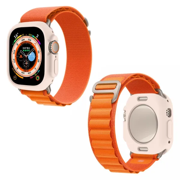 TPU HALF COVER Obal pre Apple Watch Ultra 1 / 2 / 3 49mm svetloružový
