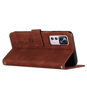 ART SMILE Peňaženkový kryt so šňúrkou Xiaomi 12T / 12T Pro hnedý