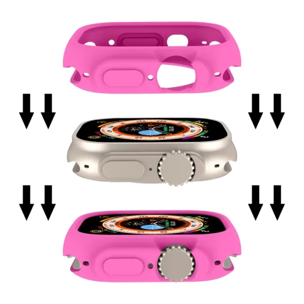 TPU HALF COVER Obal pre Apple Watch Ultra 1 / 2 / 3 49mm tmavoružový