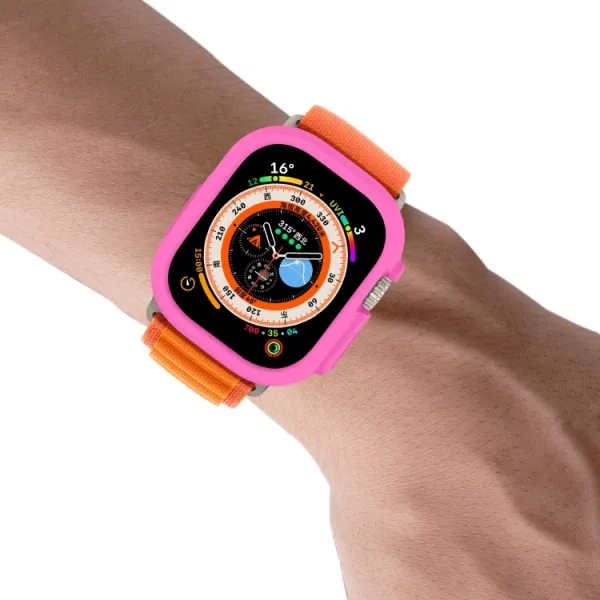 TPU HALF COVER Obal pre Apple Watch Ultra 1 / 2 / 3 49mm tmavoružový