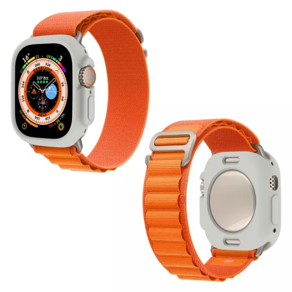TPU HALF COVER Obal pre Apple Watch Ultra 1 / 2 / 3 49mm šedý