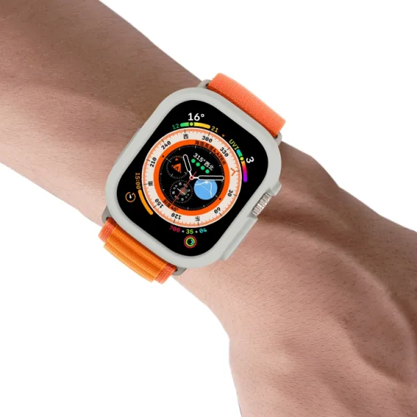 TPU HALF COVER Obal pre Apple Watch Ultra 1 / 2 / 3 49mm šedý