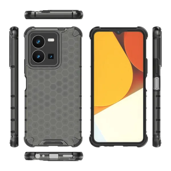 HONEYCOMB Ochranný kryt Vivo Y35 čierny