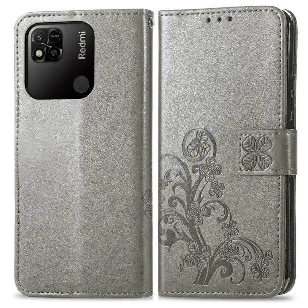 ART FLOWERS Peňaženkový kryt Xiaomi Redmi 10A šedý