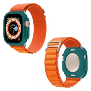 TPU HALF COVER Obal pre Apple Watch Ultra 1 / 2 / 3 49mm tmavozelený