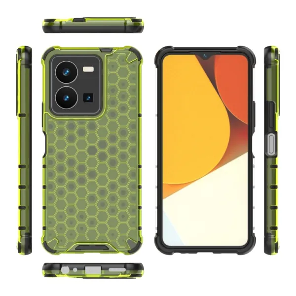 HONEYCOMB Ochranný kryt Vivo Y35 zelený