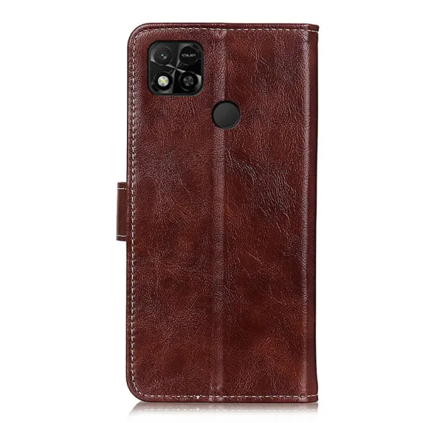 RETRO Peňaženkový obal Xiaomi Redmi 10A hnedý