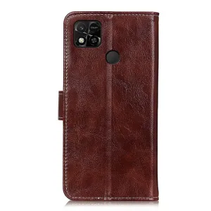 RETRO Peňaženkový obal Xiaomi Redmi 10A hnedý