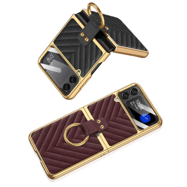 GKK ARROW Kryt s držiakom pre Samsung Galaxy Z Flip4 5G bordový