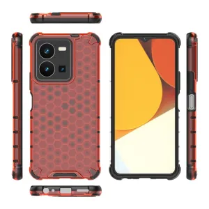 HONEYCOMB Ochranný kryt Vivo Y35 červený