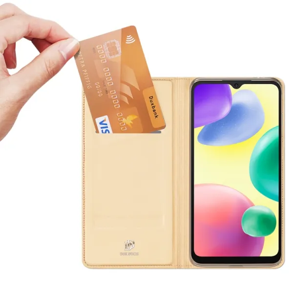 DUX Peňaženkový kryt Xiaomi Redmi 10A zlatý