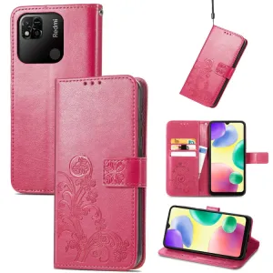 ART FLOWERS Peňaženkový kryt Xiaomi Redmi 10A tmavoružový
