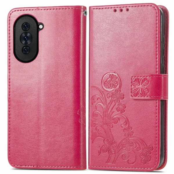 ART FLOWERS Peňaženkový kryt Huawei nova 10 tmavoružový