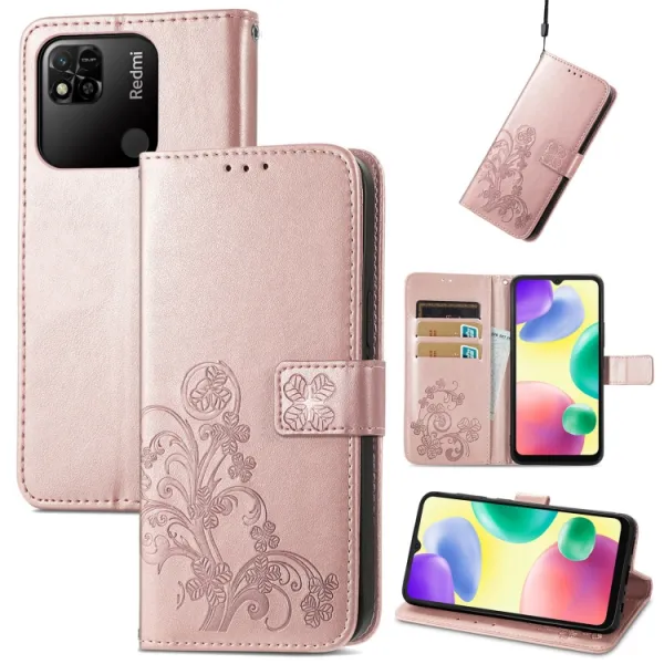 ART FLOWERS Peňaženkový kryt Xiaomi Redmi 10A svetloružový