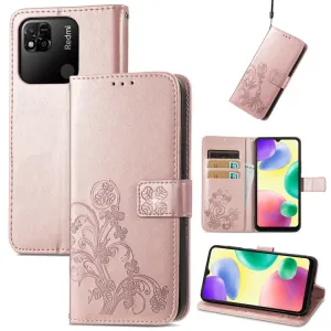 ART FLOWERS Peňaženkový kryt Xiaomi Redmi 10A svetloružový